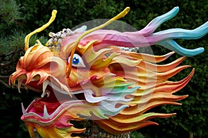 Colorful Chinese Dragon Head