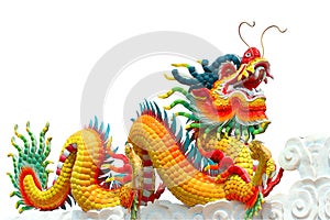 Colorful chinese dragon isolated photo