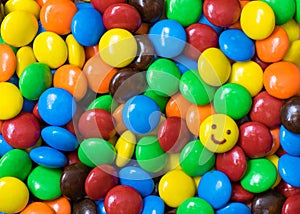 Colorful chocolate balls