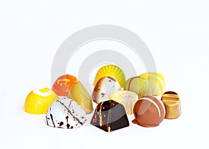 Colorful chocolate bonbons