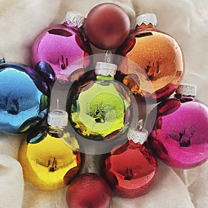 Colorful christmas balls.