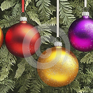 Colorful christmas balls.