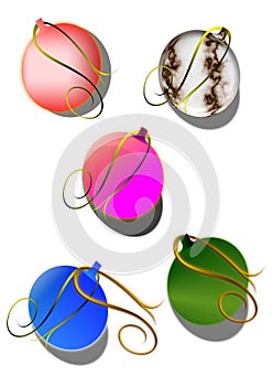 Colorful christmas balls photo