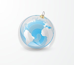 Christmas tree toy earth globe