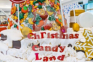 Colorful Christmas candy Land , snow , lollipop and colors