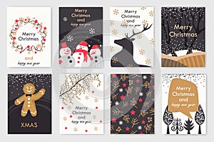 Colorful Christmas cards