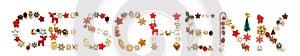 Colorful Christmas Decoration Letter Building Geschenk Means Gift photo