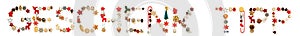 Colorful Christmas Decoration Letter Building Geschenk Tipp Means Gift Tip