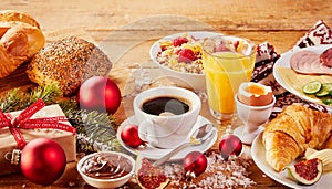 Colorful Christmas Intercontinental breakfast photo