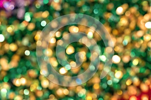 Colorful Christmas lights bokeh for background material