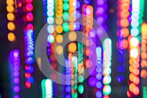 Colorful Christmas Lights Motion Blur Bokeh Background