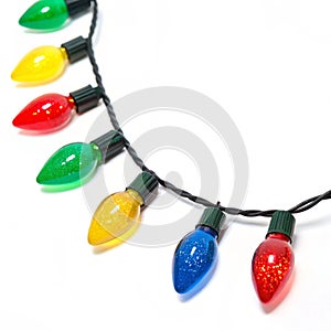 Colorful Christmas Lights Stringing photo