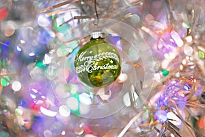 Colorful Christmas Ornaments Background