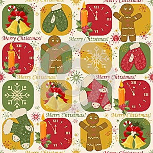 Colorful Christmas pattern