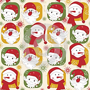 Colorful Christmas pattern seamless
