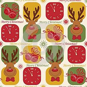 Colorful Christmas pattern seamless