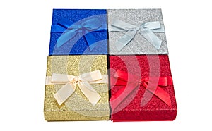 Colorful Christmas Theme Background of Four Presents