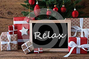 Colorful Christmas Tree, Text Relax