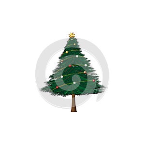 colorful christmas tree vector for Christmas Day
