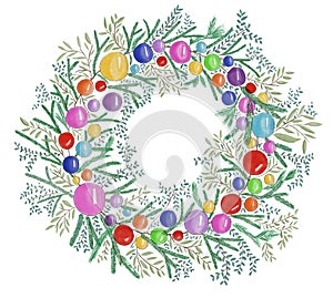 Colorful Christmas Wreath