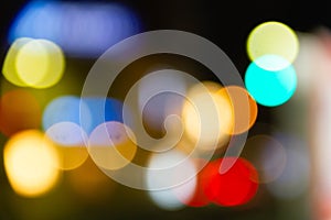 Colorful of circle bokeh burry