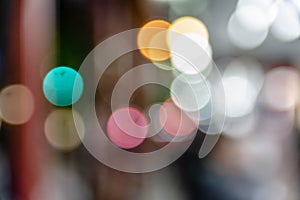 Colorful of circle bokeh burry