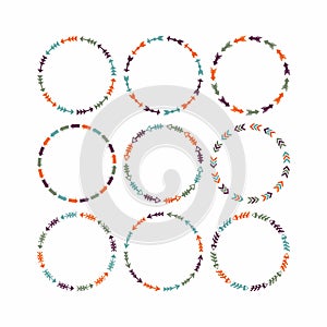 Colorful circle design elements for frameworks and banners - Set 1 photo
