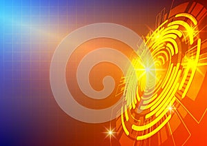 Colorful circle and light technology abstract background