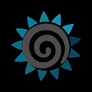 Colorful circle loader icon. Symbol of reload, refresh, loading, recycle and repeat. Interconnecting round arrow vector