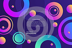 Colorful circle pattern in gradient color