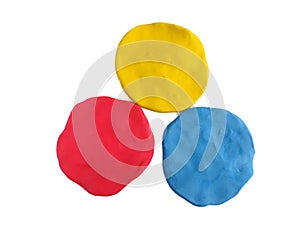 Colorful circle, plasticine clay, bubble speech photo