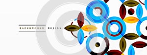 Colorful circles abstract background. Hi-tech design for wallpaper, banner, background, landing page, wall art