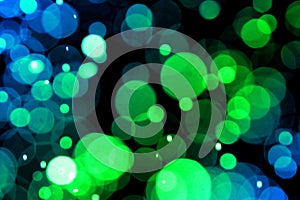 Colorful circles bokeh effect of light abstract background