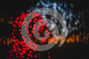 Colorful circles of light abstract bokeh