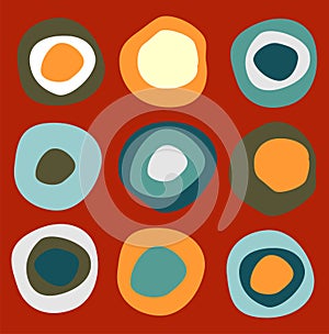 Colorful circles pattern