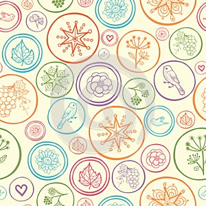 Colorful circles seamless pattern background