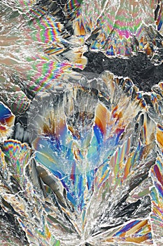 Colorful citric acid crystals