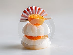 Colorful citrus fruit dessert