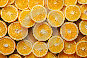 Colorful citrus slices seen from above