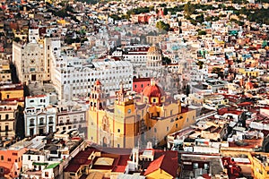 Colorful cityscape of mexican city Guanajuato Mexico photo