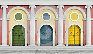 Colorful classic facade