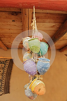 Colorful clay pots