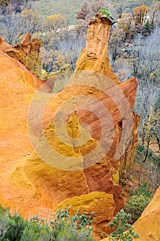 Colorful cliffs in French Colorado, Provence, France