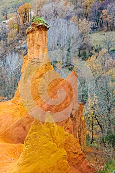 Colorful cliffs in French Colorado, Provence, France