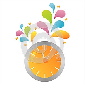 Colorful clock background