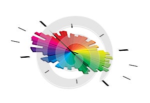 Colorful clock face