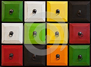 Colorful Closed Drawer Chambers