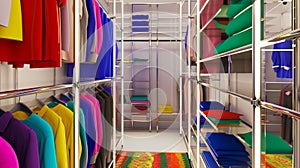 Colorful Closet Organization