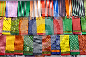 Colorful cloth in the Al-Balad historical district of Jeddah