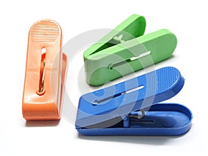 Colorful clothes pins for hanging the laundry